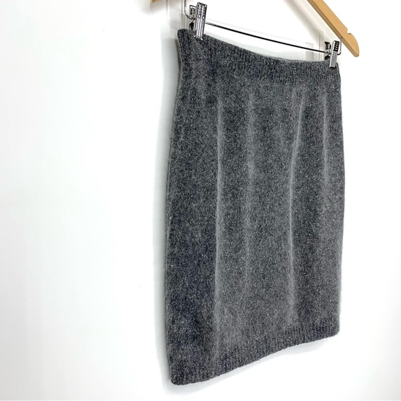 Vintage I.B. Diffusion Silk Nylon Angora Wool Blend Knit Mini Skirt Size Medium - Picture 6 of 12